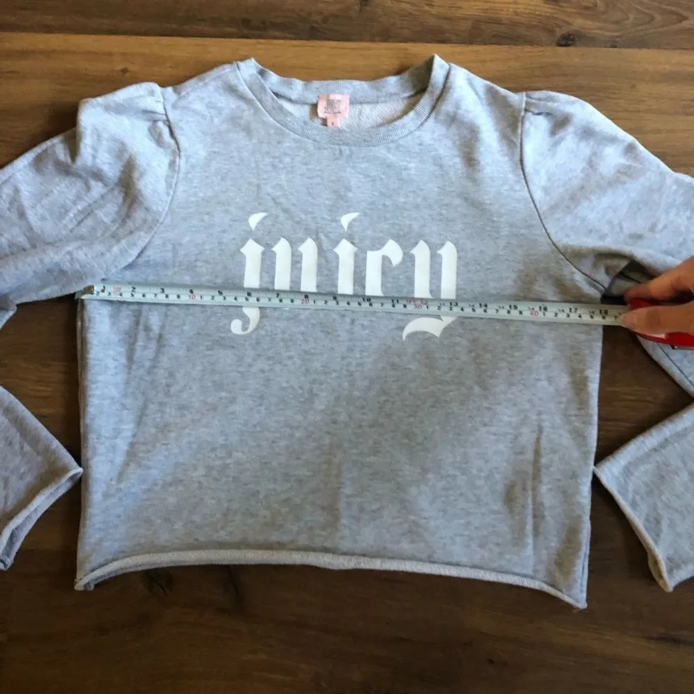 💎 Juicy Couture Crop Sweater in Grey 💎 - Picture 4 of 8